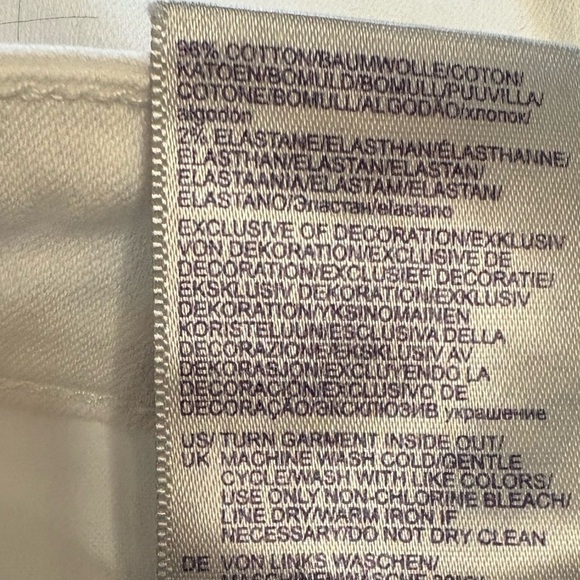 NYDJ Clarissa Mid Rise Ankle White Jeans Patented Lift Tuck Technology Size 12 - Picture 13 of 13